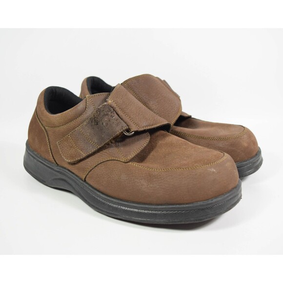 Orthofeet Other - Orthofeet Brown Suede Leather Strap Orthopedic Diabetic Shoes Sz 10 4E